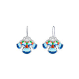 수려한 이족 귀걸이 -블루 The Elegance of the Yi Earrings - Blue