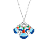 수려한 이족 목걸이 -파랑 The Elegance of the Yi Necklace Blue