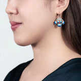 수려한 이족 귀걸이 -블루 The Elegance of the Yi Earrings - Blue