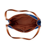 한나라 등롱춤(漢麗舞燈) 토트백 - 가죽 (블루)  Lantern Grace Tote Bag with Leather Handle - Blue