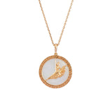 신성한 우아함 - 파인 주얼리 펜던트 (화이트 자개) Divine Grace Fine Jewelry Pendant - White Mother of Pearl