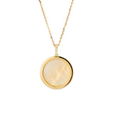 신성한 우아함 - 파인 주얼리 펜던트 (골드 자개) Divine Grace Fine Jewelry Pendant - Gold Mother of Pearl