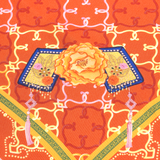 Manchurian Elegance Silk Scarf - Bronze (23"x23") - Shen Yun Shop