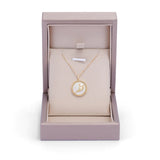 신성한 우아함 - 파인 주얼리 펜던트 (골드 자개) Divine Grace Fine Jewelry Pendant - Gold Mother of Pearl