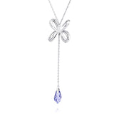 더없는 행복 매듭 귀걸이 목걸이(Blissful Knot Necklace Silver)