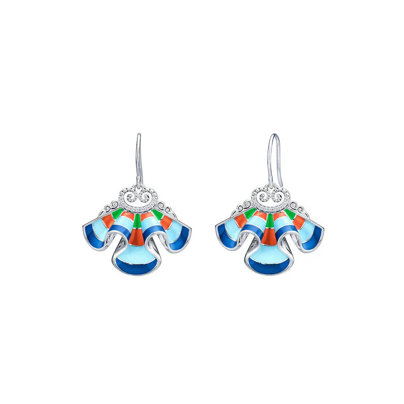 수련한 이족 귀걸이 -블루 The Elegance of the Yi Earrings - Blue