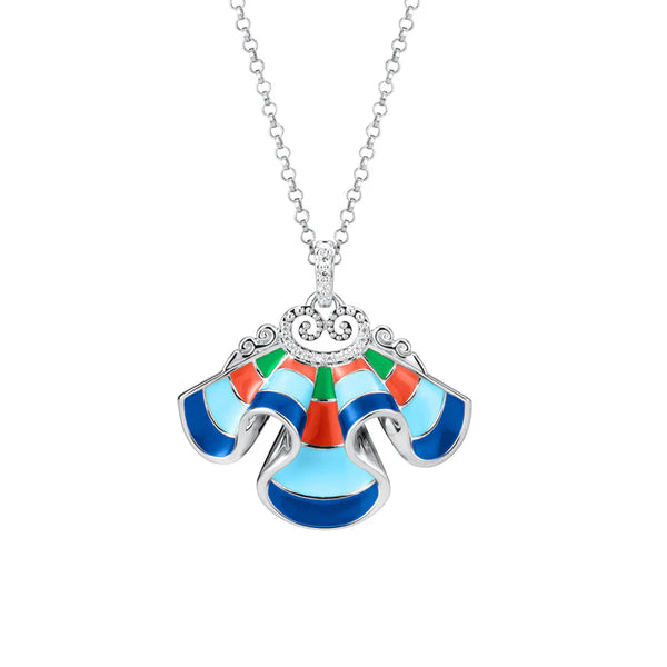 수련한 이족 목걸이 -파랑 The Elegance of the Yi Necklace Blue