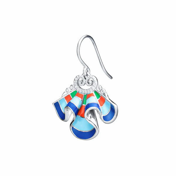 수련한 이족 귀걸이 -블루 The Elegance of the Yi Earrings - Blue