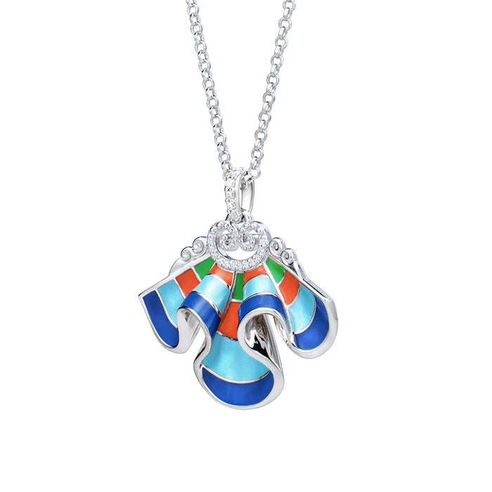 수련한 이족 목걸이 -파랑 The Elegance of the Yi Necklace Blue