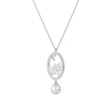 연꽃선녀 타원펜던트 목걸이 (실버) Lotus Fairies Oval Necklace