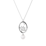 연꽃선녀 타원펜던트 목걸이 (실버) Lotus Fairies Oval Necklace