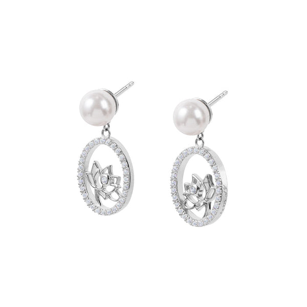 연꽃선녀 드롭 귀걸이((실버)) Lotus Fairies Drop Earrings