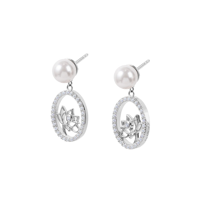 연꽃선녀 드롭 귀걸이((실버)) Lotus Fairies Drop Earrings