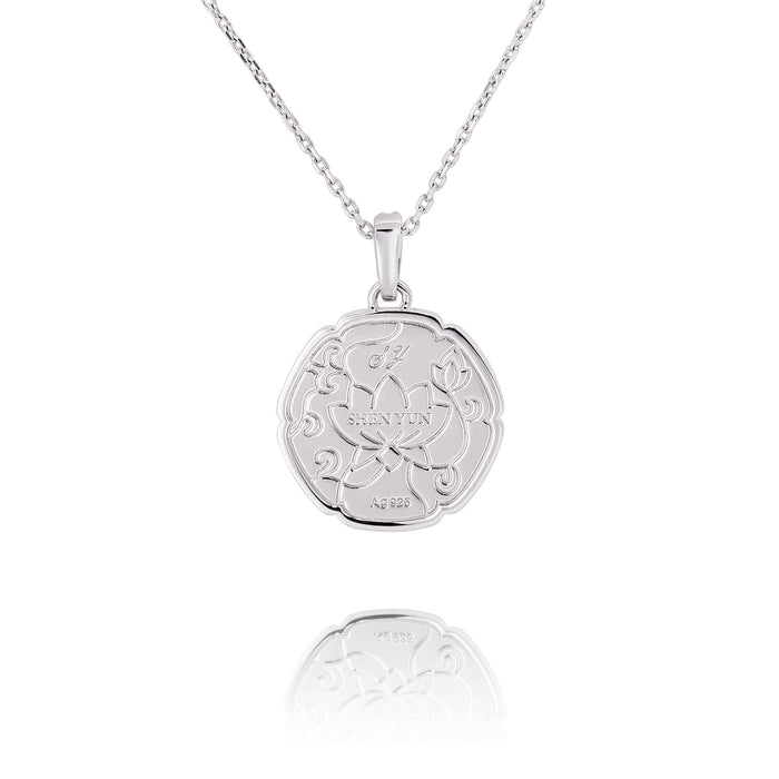 푸른연꽃목걸이 Blue and White Lotus Necklace