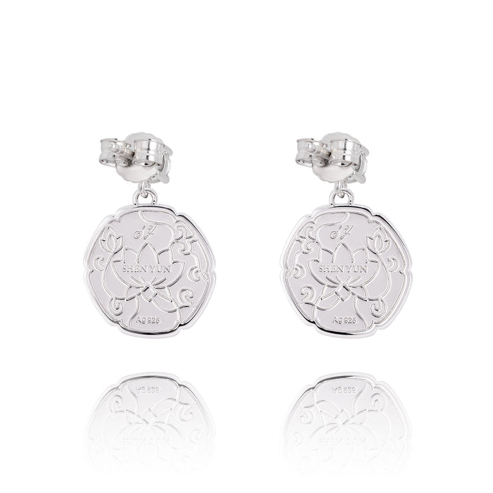 푸른연꽃 귀걸이 Blue and White Lotus Earrings