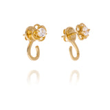 여의 참후프 귀걸이 Ruyi Charm Hoop Earrings Gold