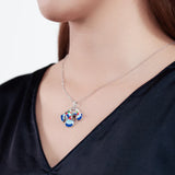 수련한 이족 목걸이 -파랑 The Elegance of the Yi Necklace Blue