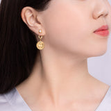 여의 참후프 귀걸이 Ruyi Charm Hoop Earrings Gold