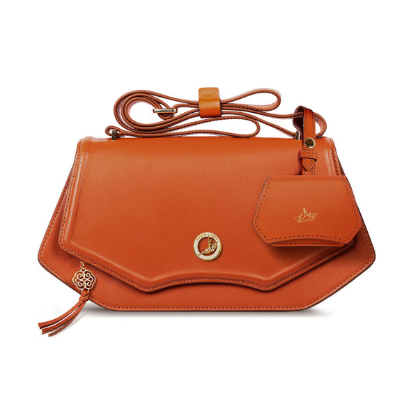 우아한만주족 크로스백-오렌지브라운 Manchurian Elegance Crossbody Bag