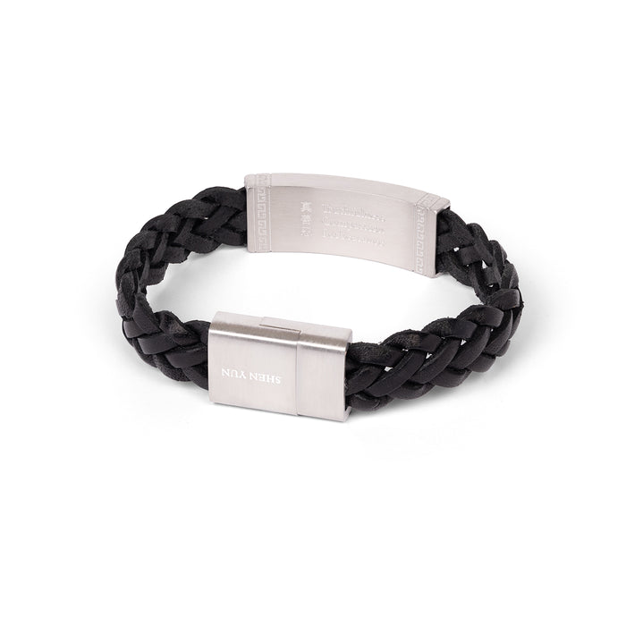 진선인 가죽 팔찌-블랙 Zhen Shan Ren Wondrous Words Leather Bracelet -Black