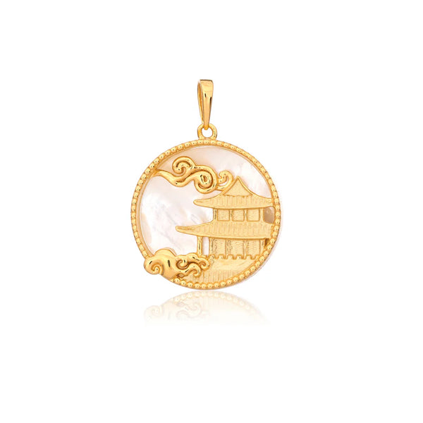 참 콜렉션-신비한 월궁 메달 18mm Mystical Moon Palace Charm Gold 18mm