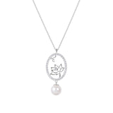 연꽃선녀 타원펜던트 목걸이 (실버) Lotus Fairies Oval Necklace