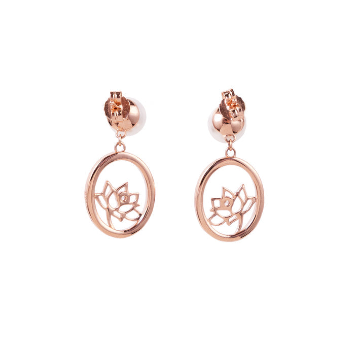 연꽃선녀 드롭 귀걸이(로즈골드) Lotus Fairies Drop Earrings
