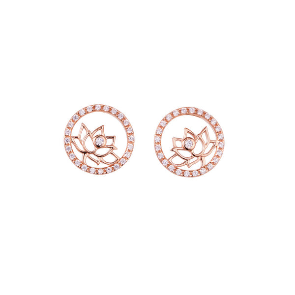 연꽃선녀 침 귀걸이(로즈골드) Lotus Fairies Stud Earrings