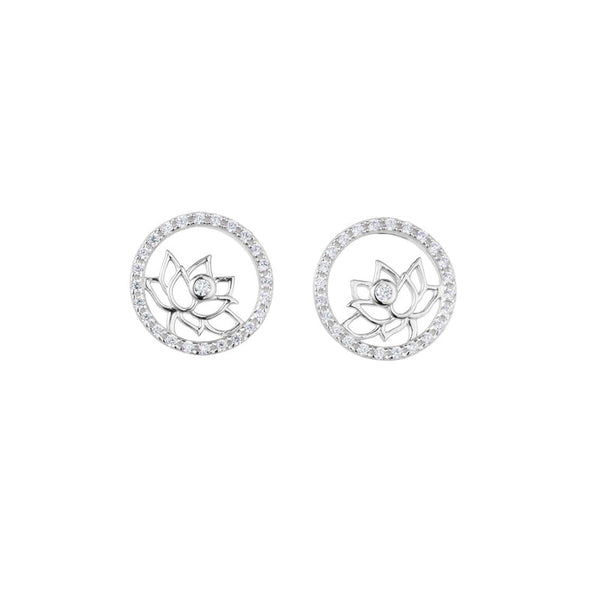 연꽃선녀 침 귀걸이(실버) Lotus Fairies Stud Earrings
