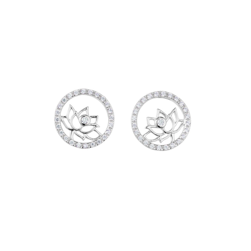 연꽃선녀 침 귀걸이(실버) Lotus Fairies Stud Earrings