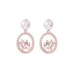 연꽃선녀 드롭 귀걸이(로즈골드) Lotus Fairies Drop Earrings