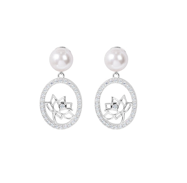 연꽃선녀 드롭 귀걸이((실버)) Lotus Fairies Drop Earrings