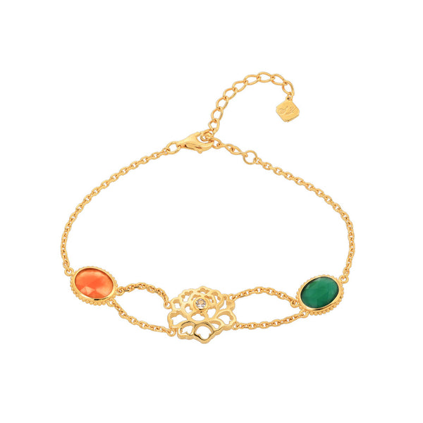 우아한 당화 클래식 팔찌 골드 버메일 Majestic Tang Peony Classic Bracelet