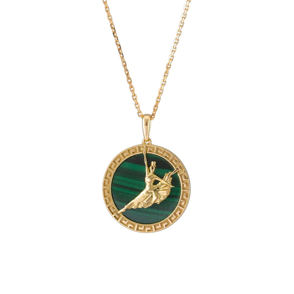 신성한 우아함 - 파인 주얼리 펜던트 (공작석) Divine Grace Fine Jewelry Pendant - Malachite