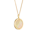 신성한 우아함 - 파인 주얼리 펜던트 (골드 자개) Divine Grace Fine Jewelry Pendant - Gold Mother of Pearl
