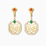 Tang Flower Dangle Earrings - Shen Yun Shop