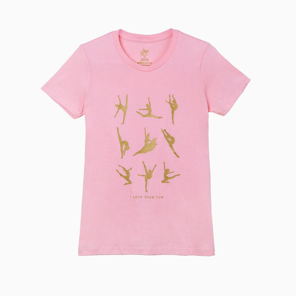 중국 고전무용 테크닉 티셔츠 (핑크)  Classical Chinese Dance Techniques T-shirt - Pink