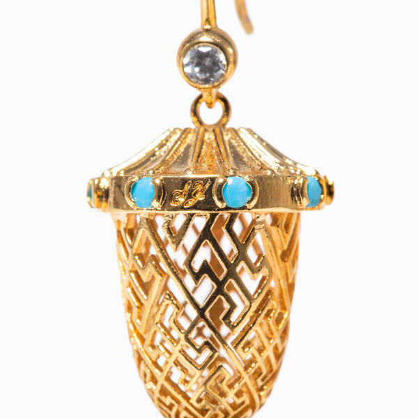 Lantern Joy Earrings - Gold - Shen Yun Shop