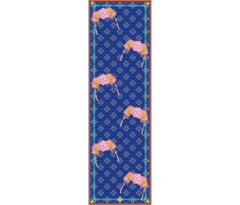 Manchurian Elegance Silk Scarf - Blue (23"x75") - Shen Yun Shop