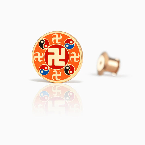 파룬 배지(法輪 徽章)- 주황 Falun Pin - Orange
